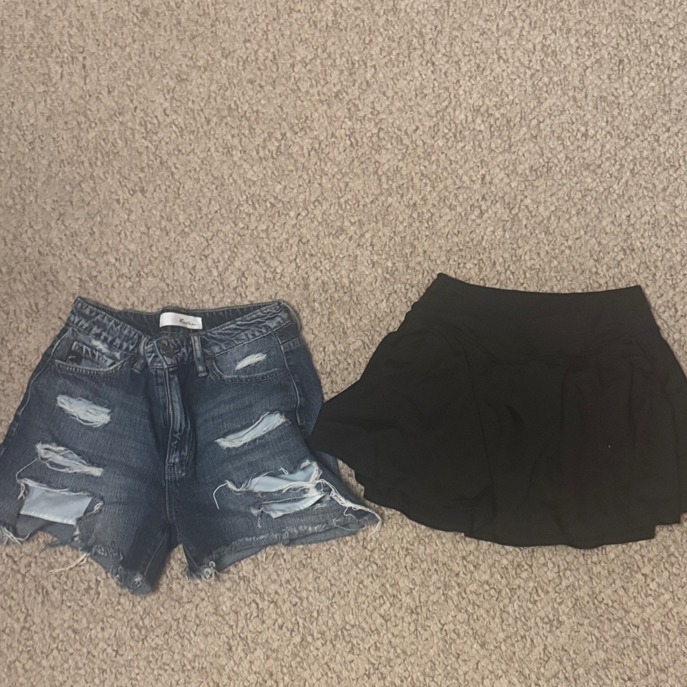 Stylish girl’s Jean Short and Black Skirt